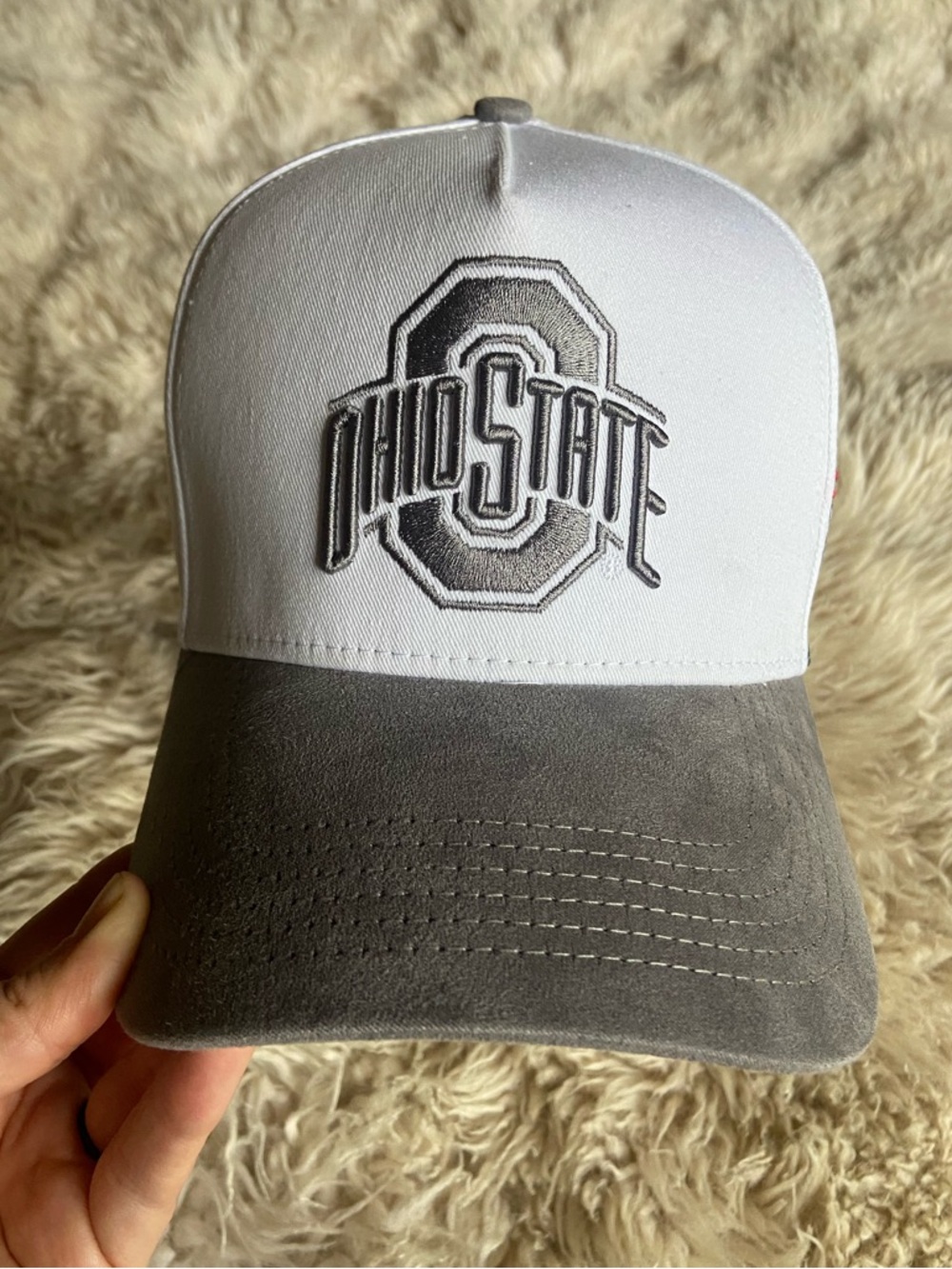 OHIO STATE STADIUM / WHITE & GREY SUEDE - Woodn Grail